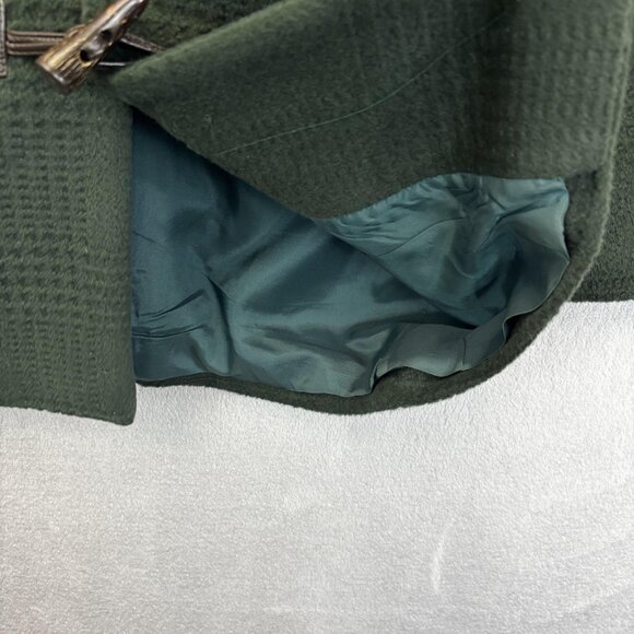 Gray Aspen Soft Toggle Jacket Womens Size 2 Green Fuzzy Lined Coat Holiday EUC - Picture 8 of 12